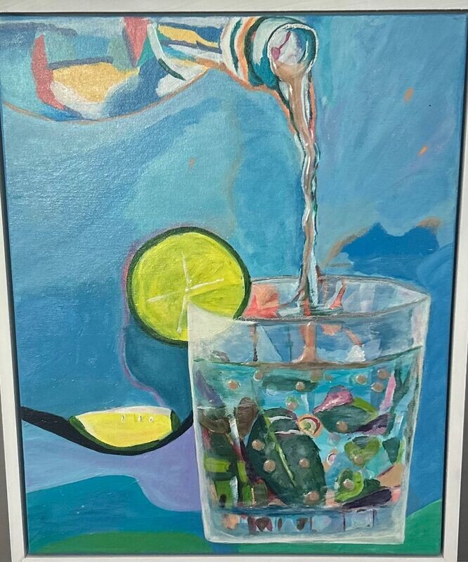 The original Mojito 18x22 includes a white floating frame