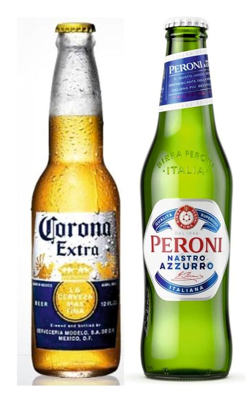 5 Bottles of Peroni & 5 Bottles of Corona Beer