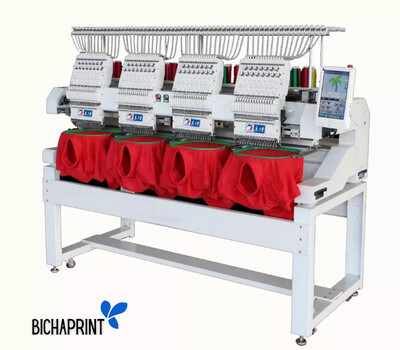 Cap and t-shirt embroidery machine Lj-1504CS - 15 colors - 4 industrial heads