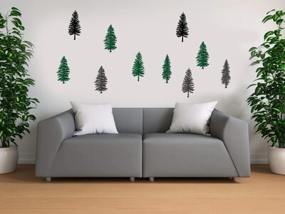 Fenyőfa alakú fali dekor 20 részes