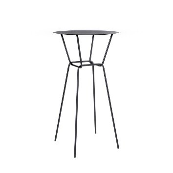 Table de bar métal noir - Mange debout