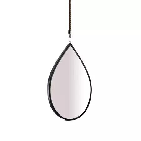 Miroir Goutte en fer noir Simla
