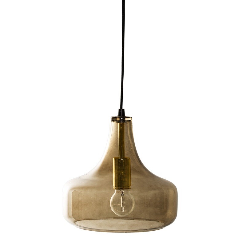 Suspension en verre brun : Yuser