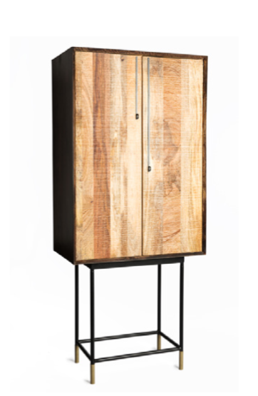 Armoire deux portes en bois de manguier