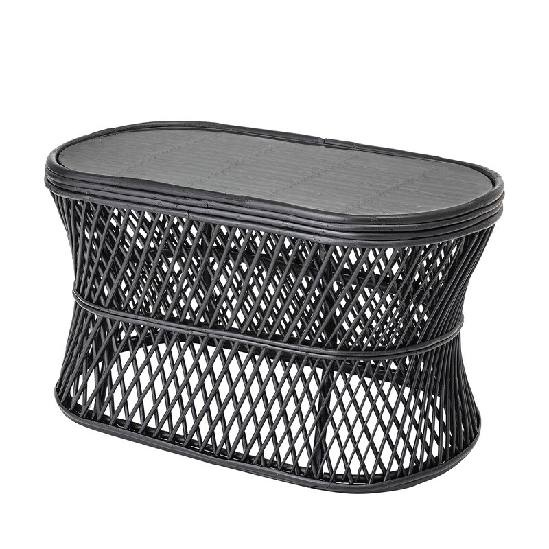 Tables base : Abby Table basse, Noir, Canne (Pas d expédition) 