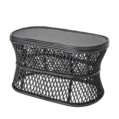 Tables base : Abby Table basse, Noir, Canne (Pas d expédition) 