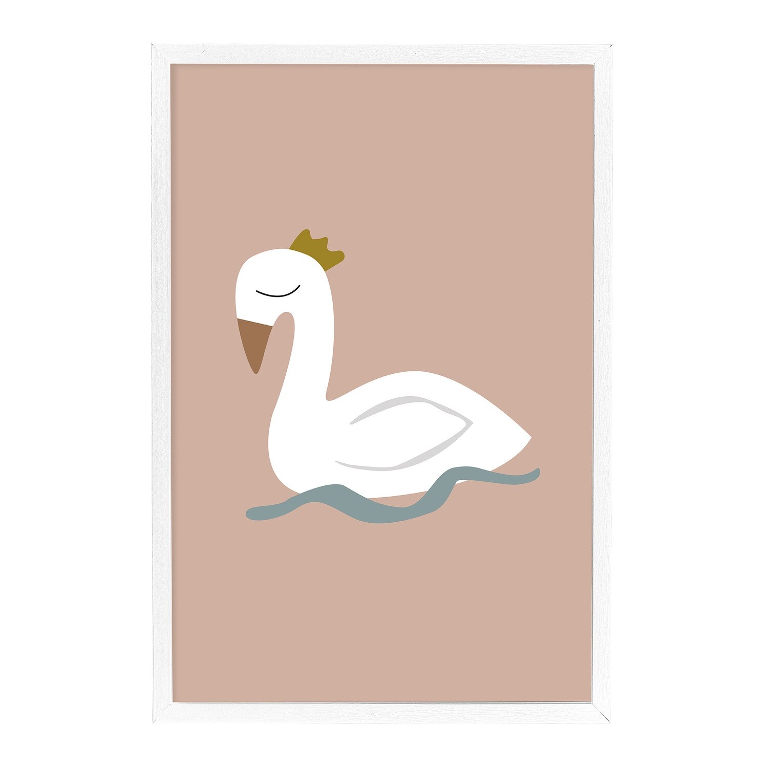 Illustration avec cadre, Blanc, MDF - Xander