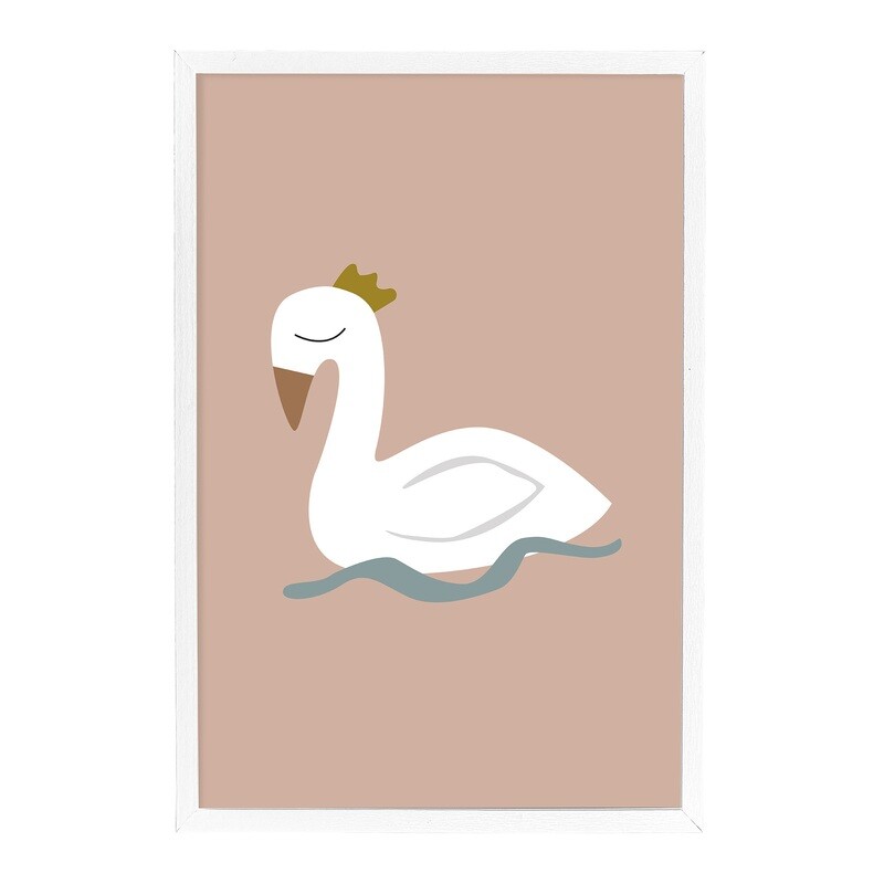 Illustration avec cadre, Blanc, MDF - Xander