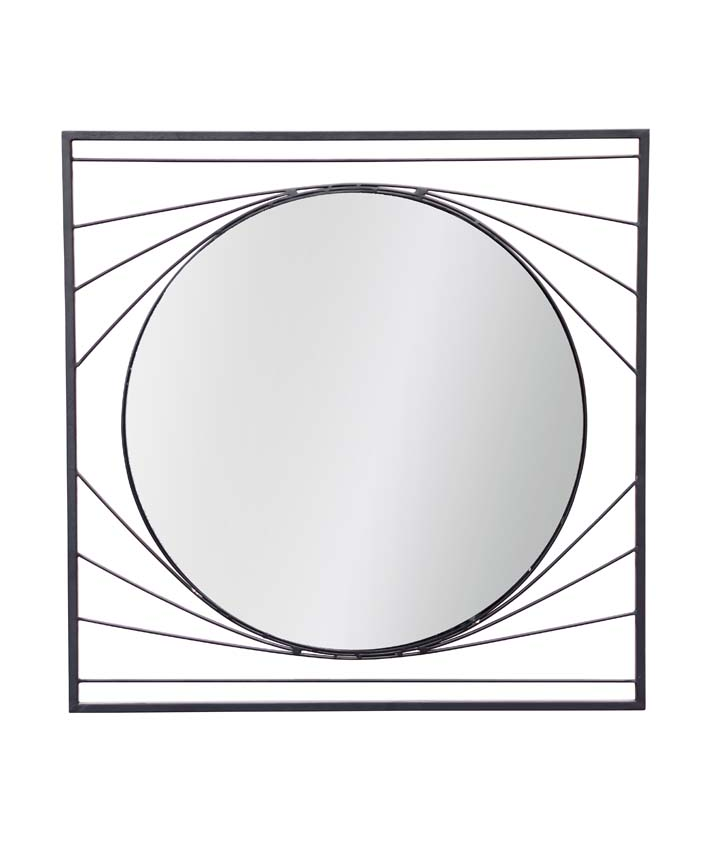 Miroir métal noir mat