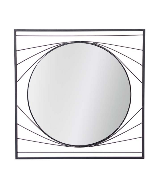 Miroir métal noir mat