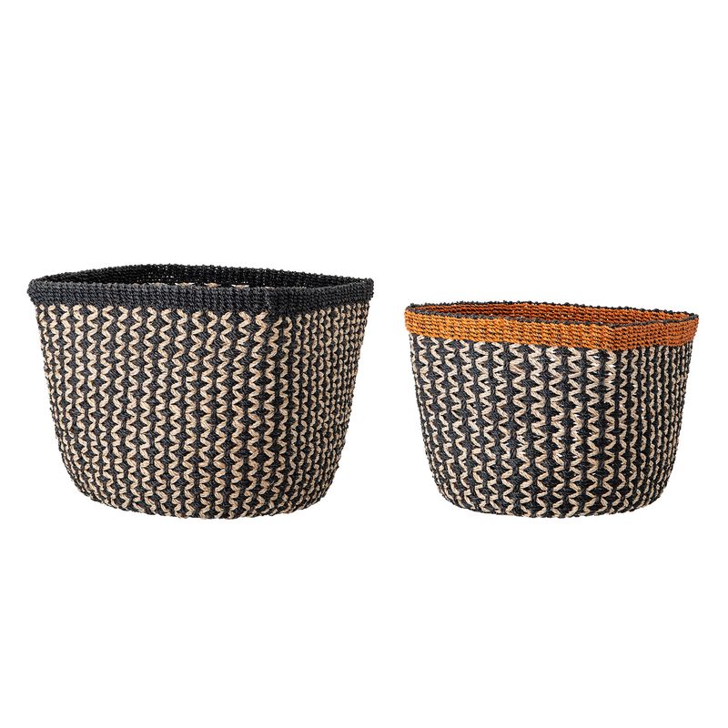 Panier, Noir, Abaca - Ova
