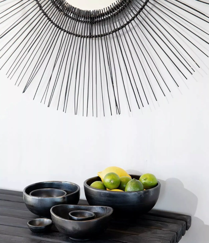 Miroir Tropical - Noir - L