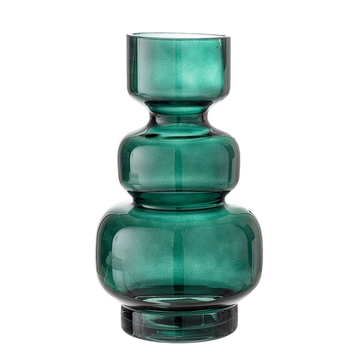 Vase Johnson verre vert / Ø 14,5 x H 25 cm