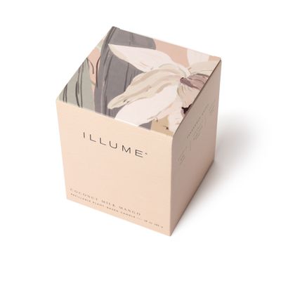 Bougie Coconut Milk Mango Box Glass Candle, Rose