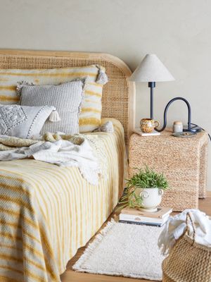 Coussin, Jaune, Coton DECIA