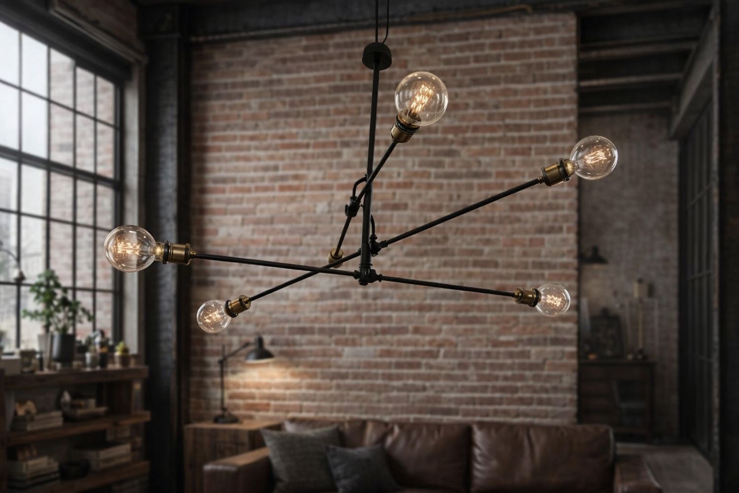 Lampe à Suspension métal  6 branches