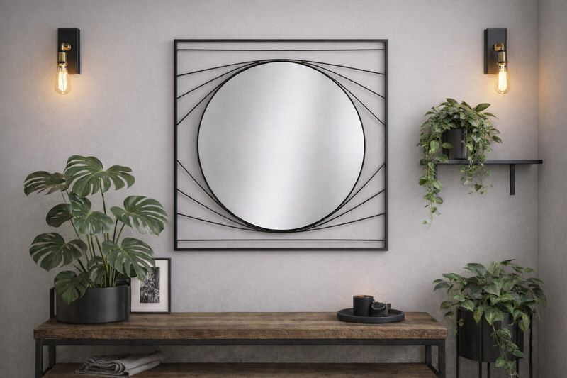 Miroir métal noir mat Miroir métal noir mat