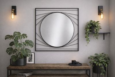 Miroir métal noir mat