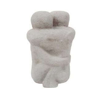 Statue "Enlacés" en terre cuite (Retrait uniquement en magasin)