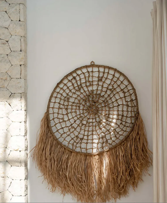 Attrape-Rêves Raffia XXL - Naturel PRIX EN BAISSE