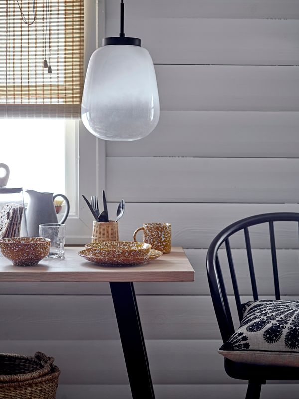 Lampe à suspension, Blanc, Verre ECE
