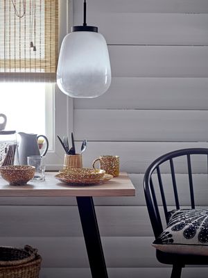 Lampe à suspension, Blanc, Verre ECE