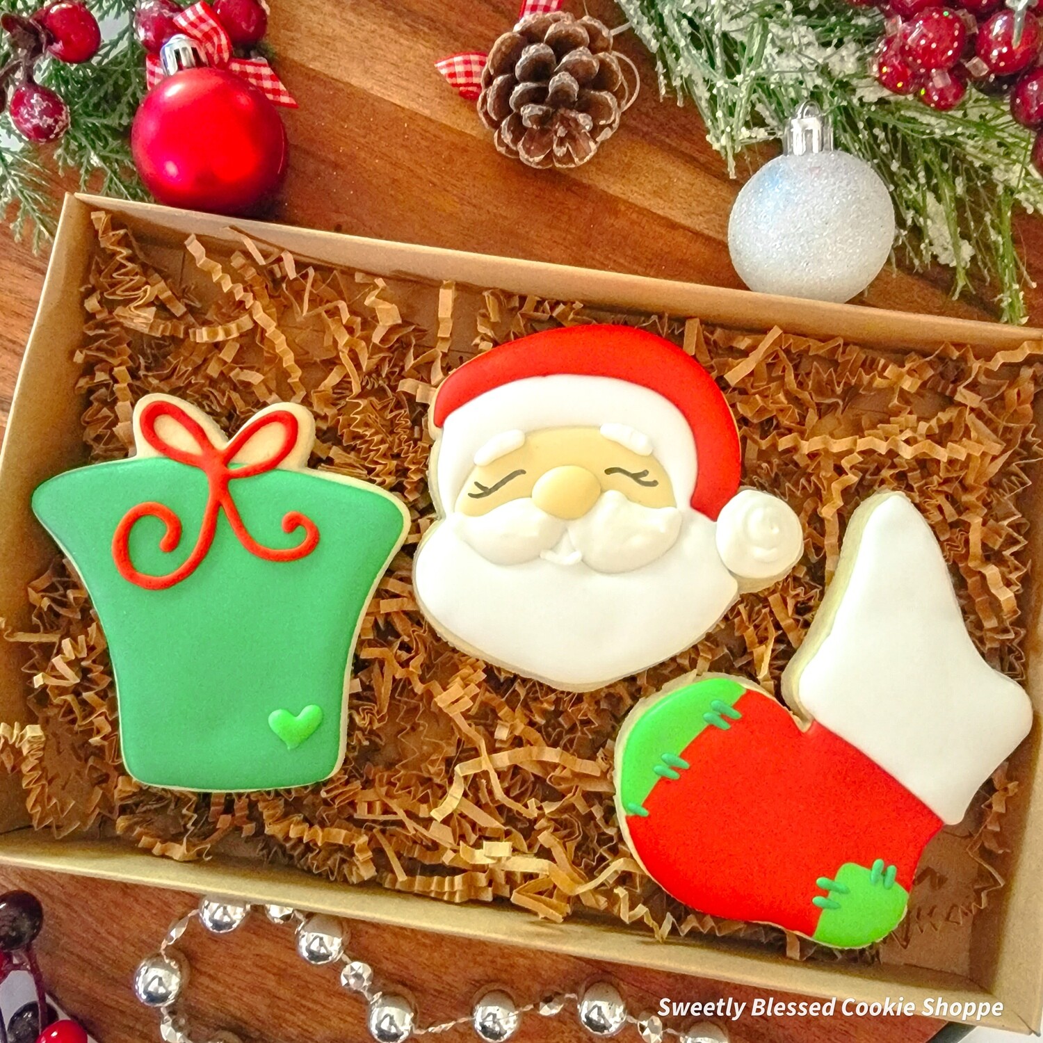 3-cookie Santa set