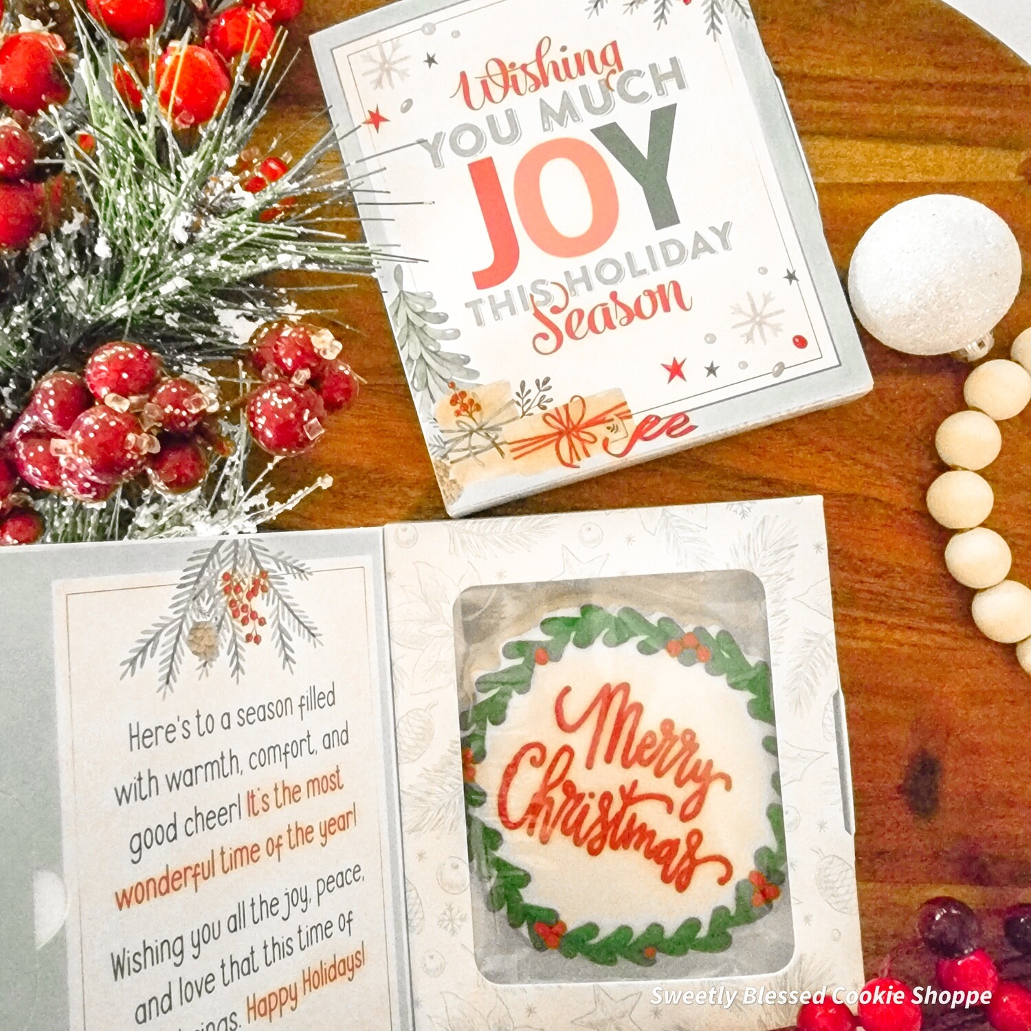 Wreath Cookie Card