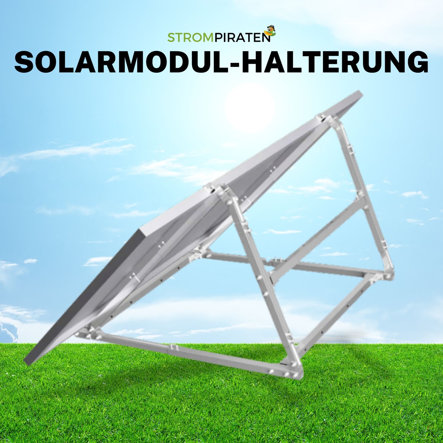 Solarmodulhalterung-Universell für 1 Solarmodul - Version 2.0