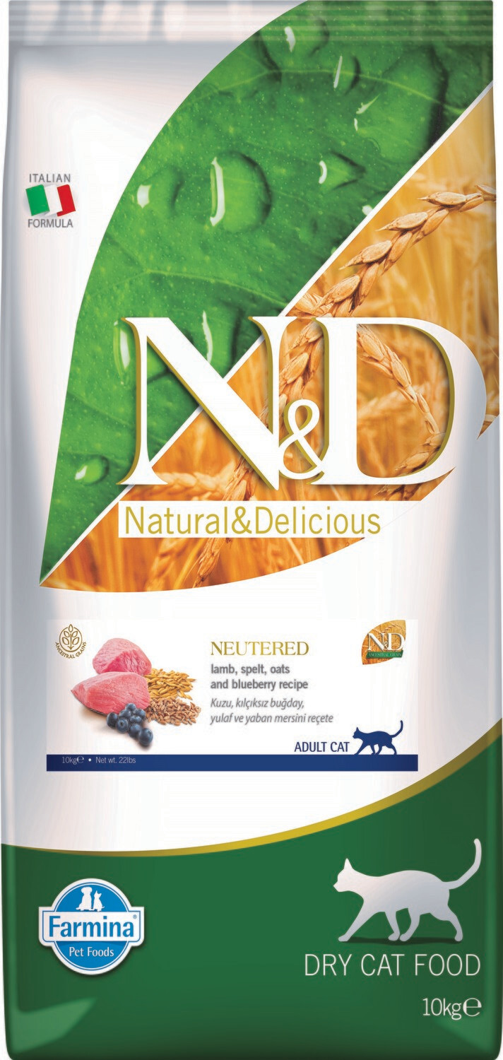 N&D CAT LOW GRAIN LAMB BLUEBERRY NEUTERED 10kg