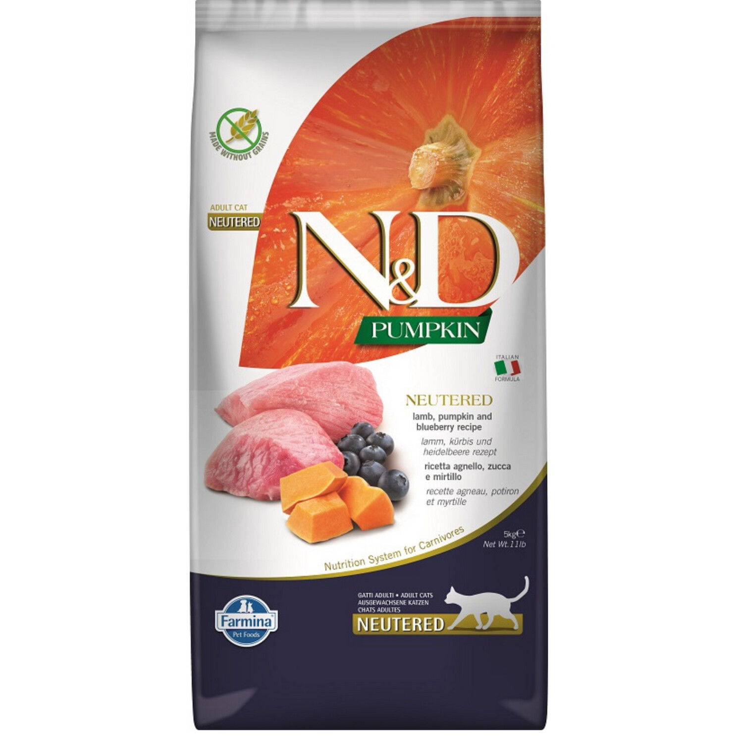 N&D PUMPKIN CAT LAMB&BLUEBERRY NEUTERED ADULT