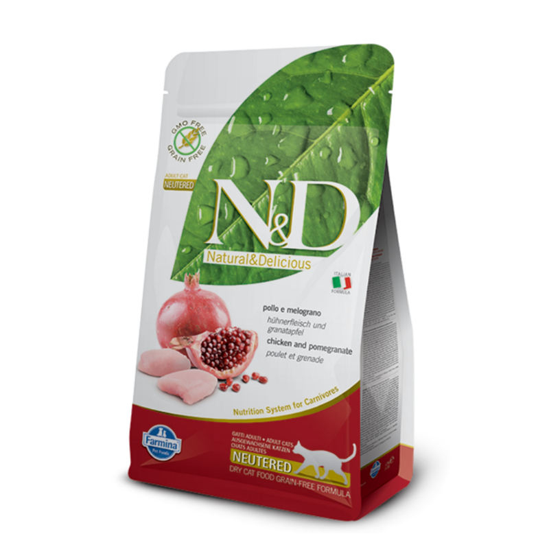 N&D CAT GRAIN FREE CHICKEN & POMEGRANATE NEUTERED