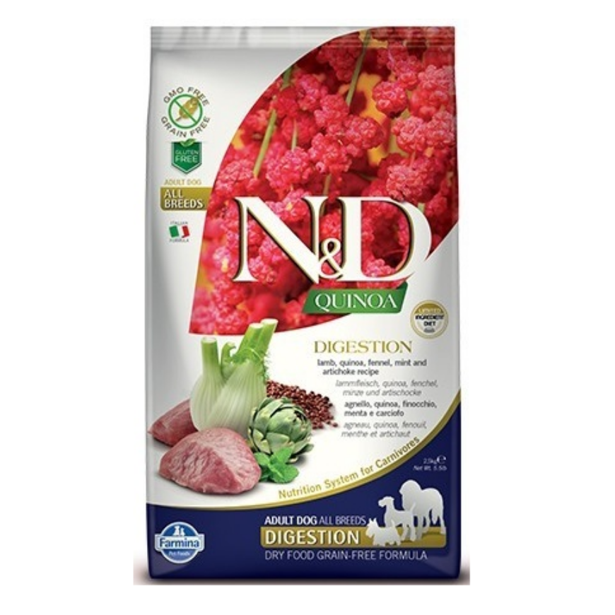 N&D DOG QUINOA LAMB FENNEL DIGESTION ALL BREED