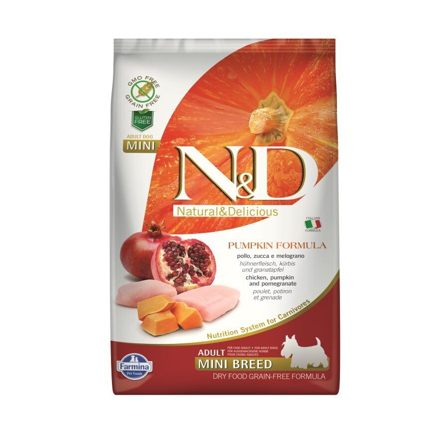 N&D DOG GRAIN FREE CHICKEN POMEGRANATE PUMPKIN ADULT MINI 7KG N&D DOG GRAIN FREE CHICKEN POMEGRANATE PUMPKIN ADULT MINI 7KG