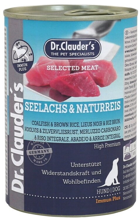 Dr.Clauder's Selected Meat Jūras zivs un rīsi (Immune Plus) Dr.Clauder's Selected Meat Jūras zivs un rīsi (Immune Plus)