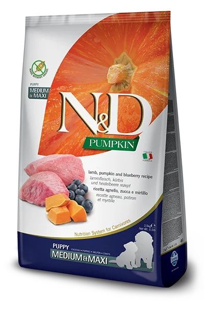 N&D DOG PUMPKIN LAMB BLUEBERRY PUPPY MEDIUM MAXI N&D DOG PUMPKIN LAMB BLUEBERRY PUPPY MEDIUM MAXI