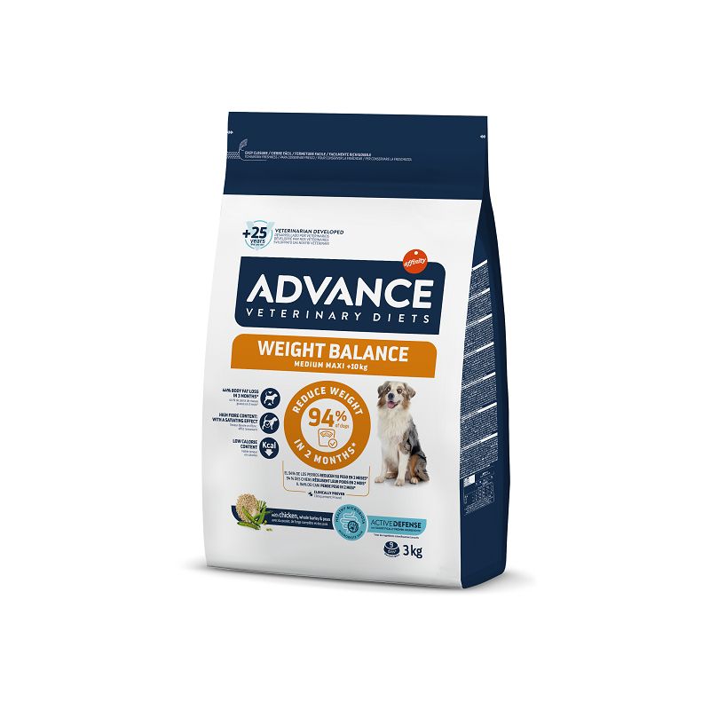 ADVANCE VET DIETS DOG WEIGHT BALANCE MEDIUM/MAX- Suņiem svara kontrolei ADVANCE VET DIETS DOG WEIGHT BALANCE MEDIUM/MAX- Suņiem svara kontrolei