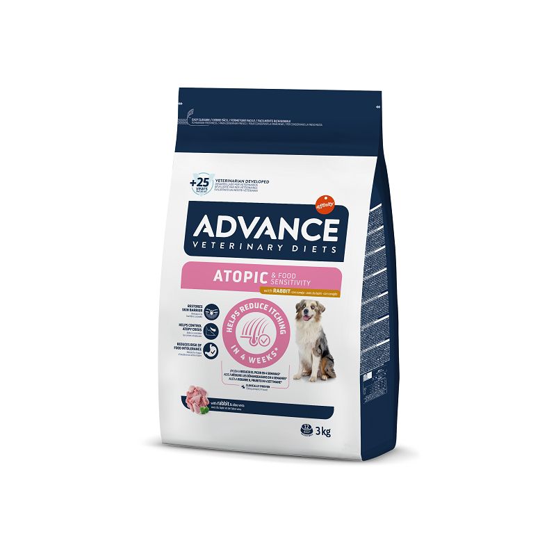 ADVANCE VET DIETS DOG ATOPIC RABBIT - Videjo un Lielo šķirņu pieaugušiem suņiem ar atopisko dermatītu ADVANCE VET DIETS DOG ATOPIC RABBIT - Videjo un Lielo šķirņu pieaugušiem suņiem ar atopisko dermatītu