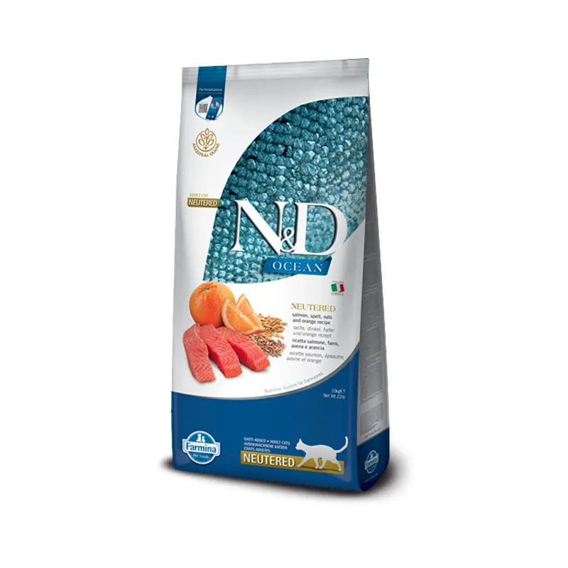 N&D ANCESTRAL GRAIN CAT NEUTERED SALMON & ORANGE N&D ANCESTRAL GRAIN CAT NEUTERED SALMON & ORANGE