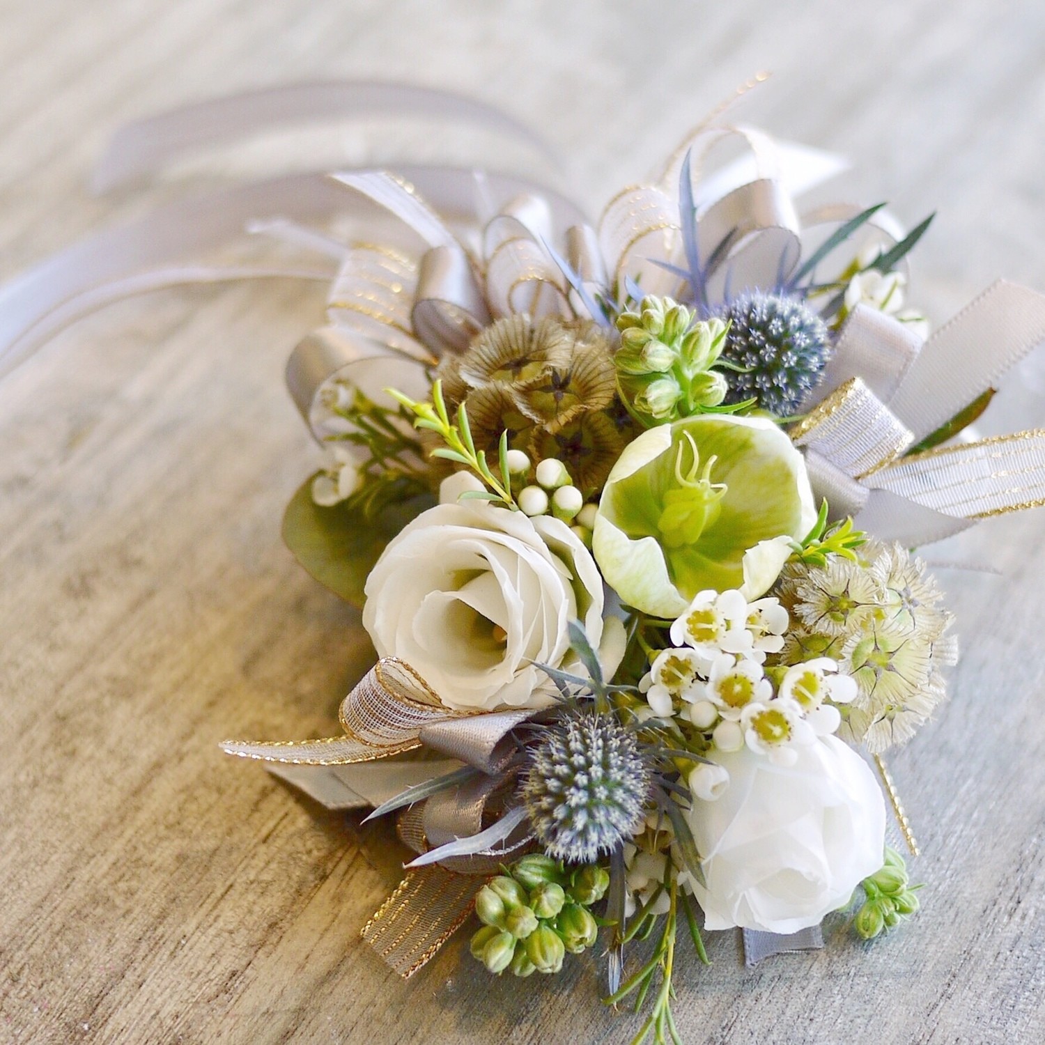 Set of Rustic boutonniere + Corsage
