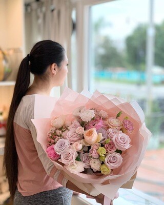 Holding Bouquet