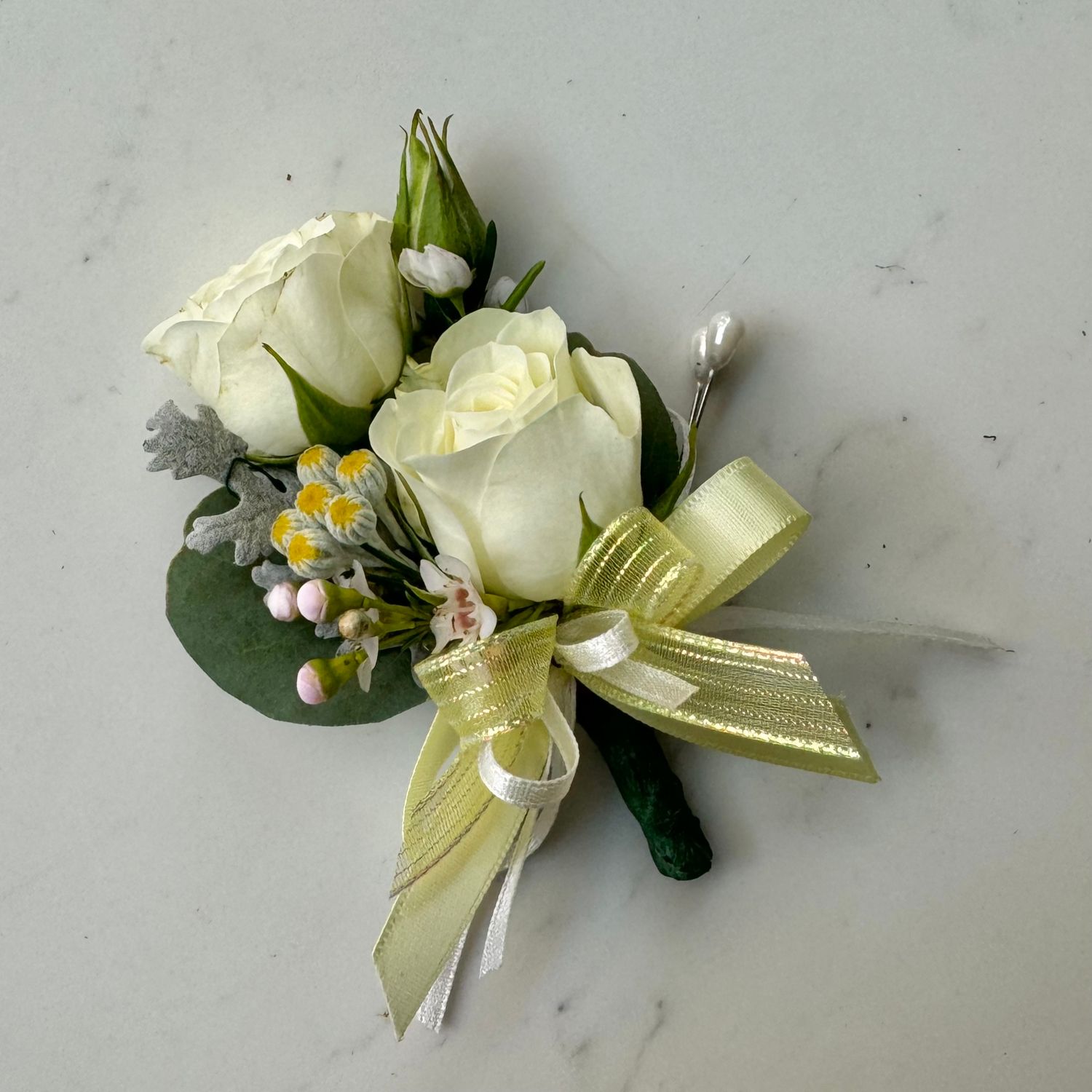 Mini Garden Rose Boutonniere