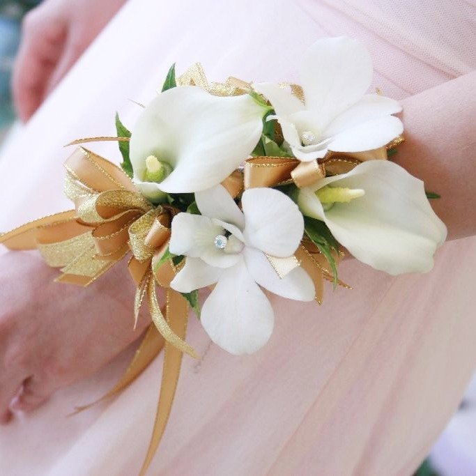 Calla + Orchid Corsage