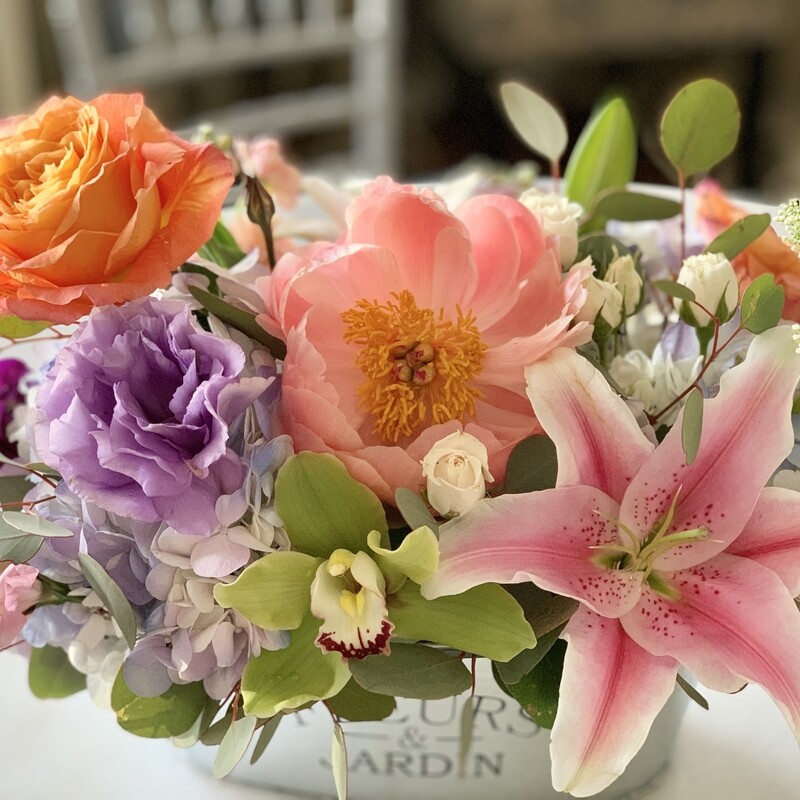 California Mom-Sunset Peony Arrangement-Flower Market