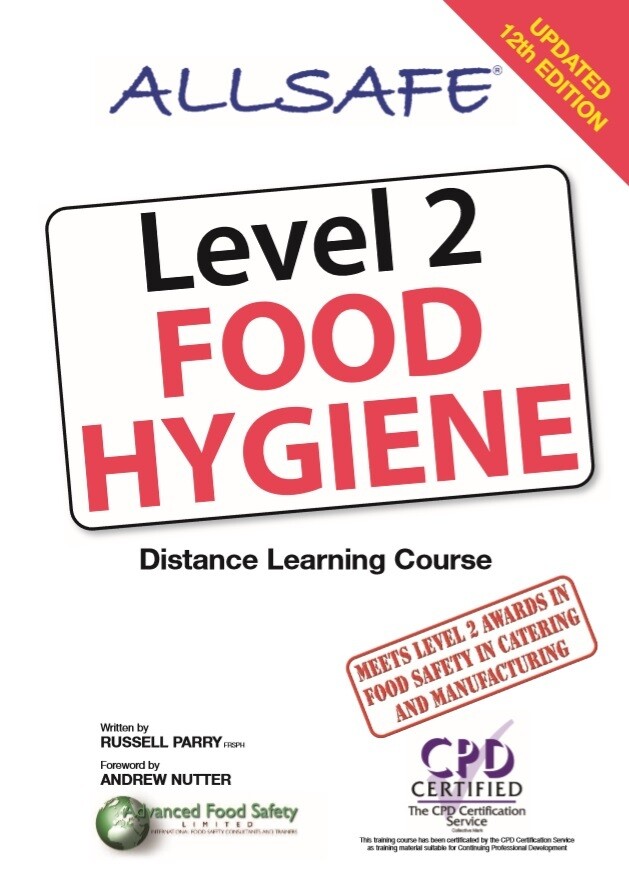 Level 2 Food Hygiene Training Distance Learning Course Store ALLSAFE