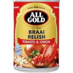 All Gold Braai Relish Tomato & Onion 410g Can