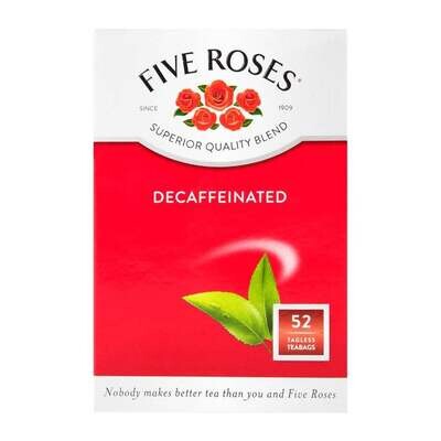 Five Roses Decaf 52 Tagless Bags