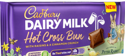 Cadbury Hot Cross Bun -  With Raisin And Cinnamon 110g