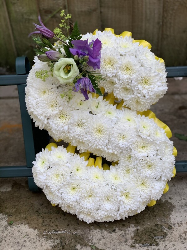 Individual floral letters &amp; numbers
