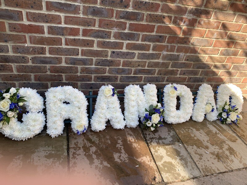 GRANDAD floral letters
